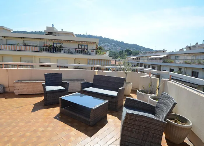 Helianthe - Superbe Appartement Avec Terrasse Vue Mer Et Chateau Au Port De Nice
